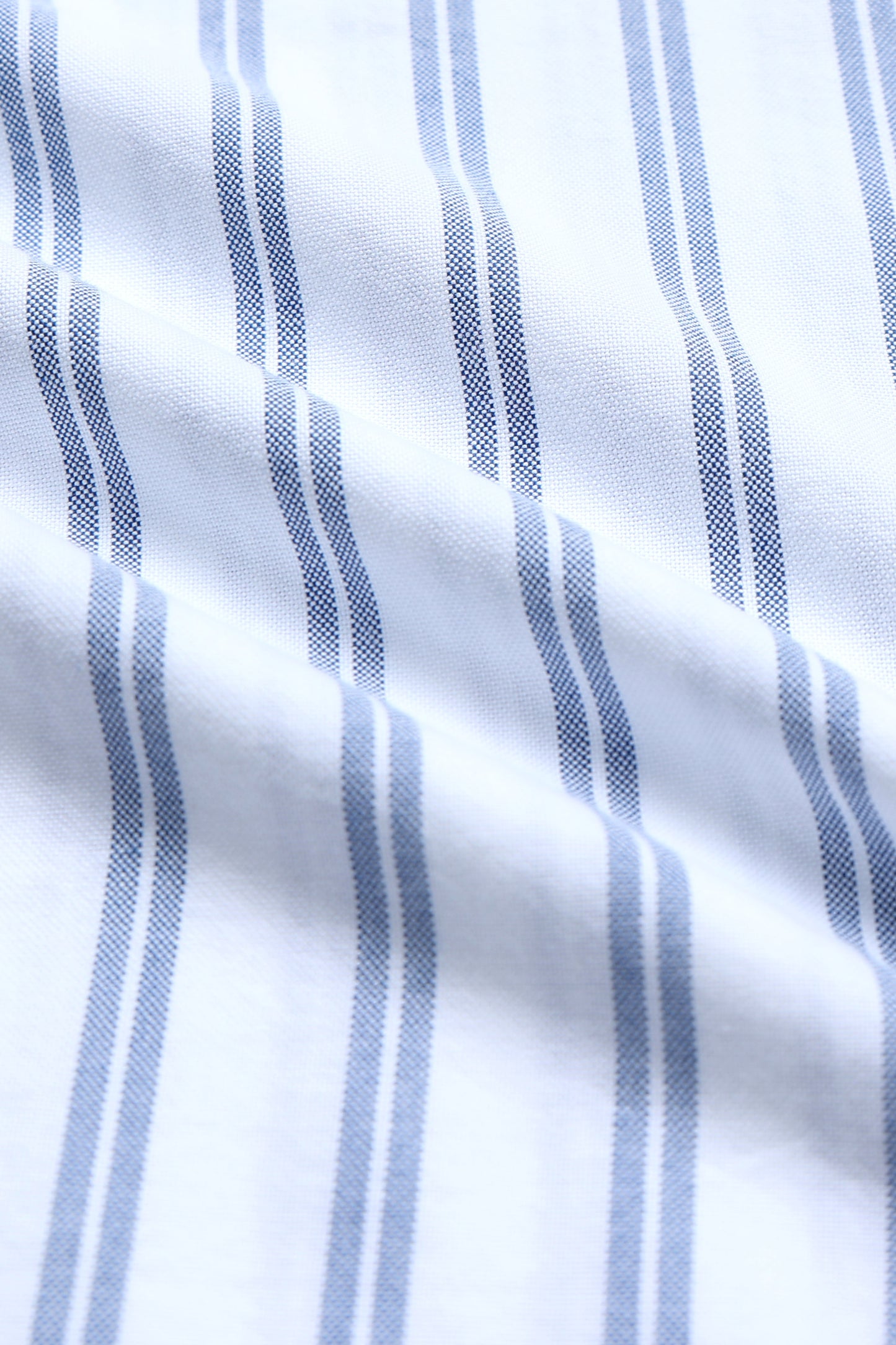Classic Striped Oxford Cotton Shirt Blue White