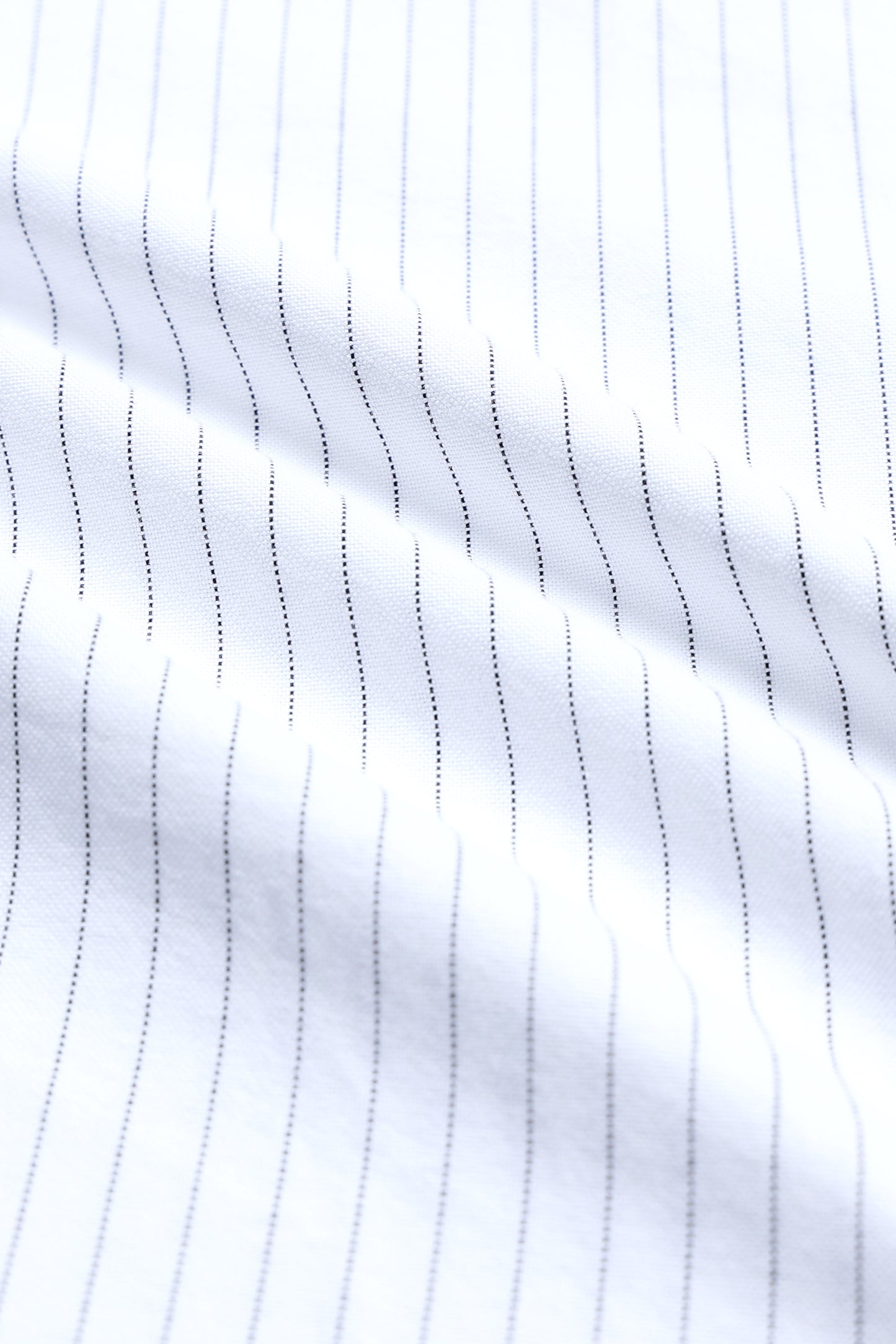 Slim Striped Cotton Oxford Shirt White