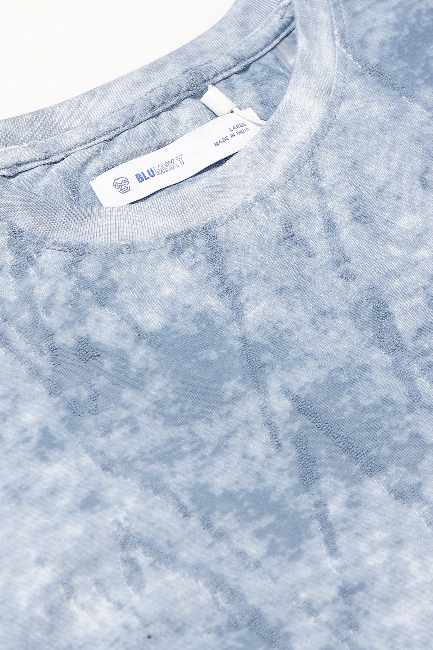 Casual Relaxed Fit Lt Blue T-Shirt