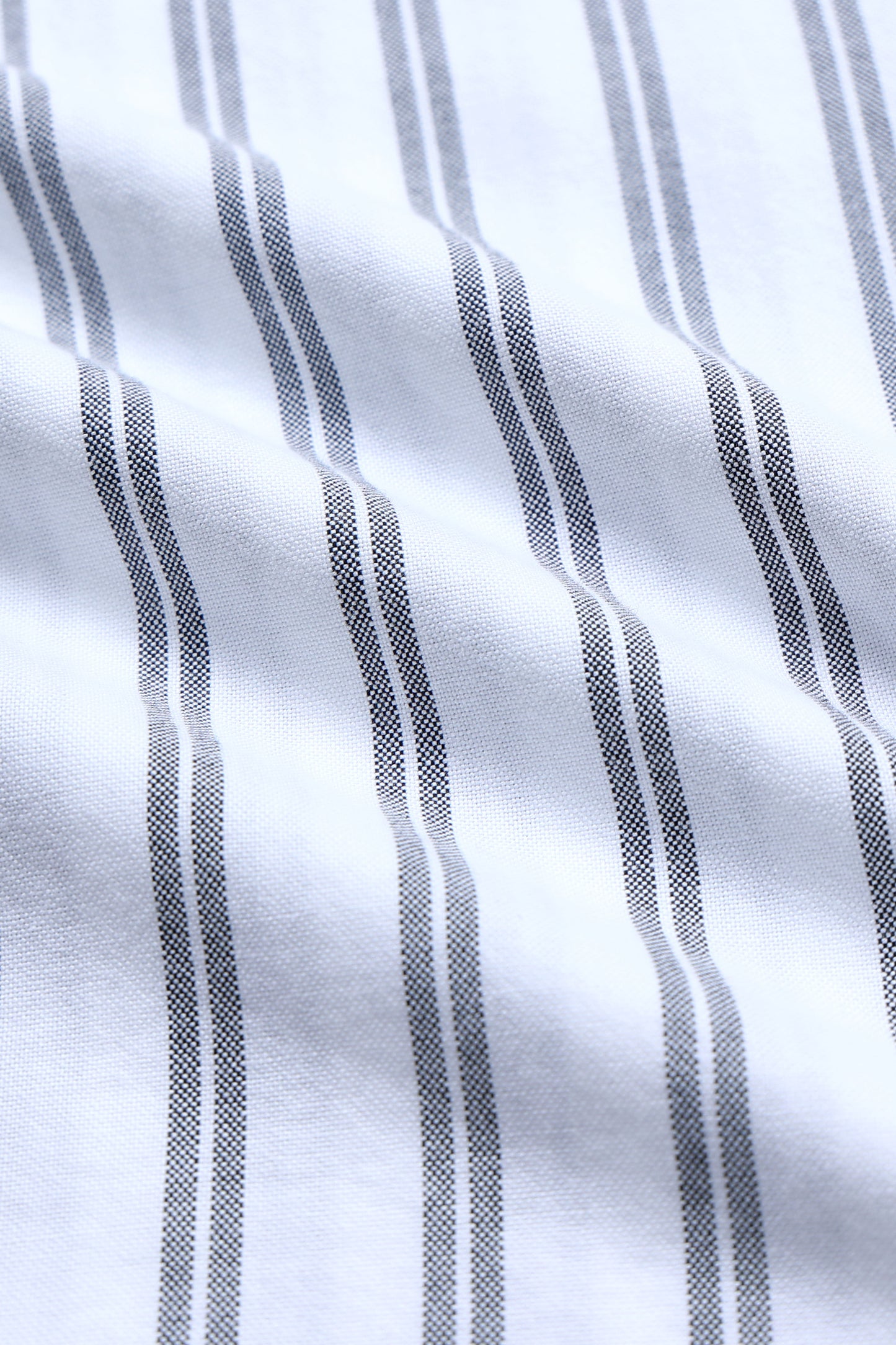 Classic Striped Oxford Cotton Shirt White Black