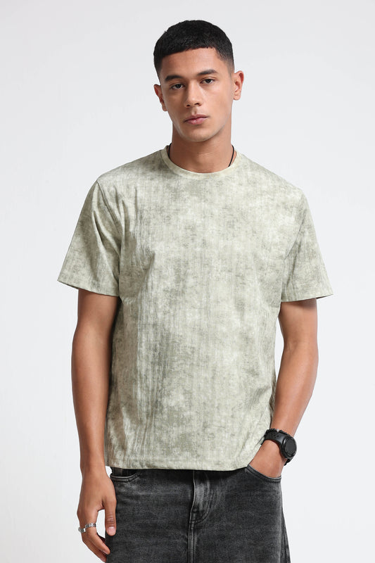 Casual Relaxed Fit Lt Green T-Shirt