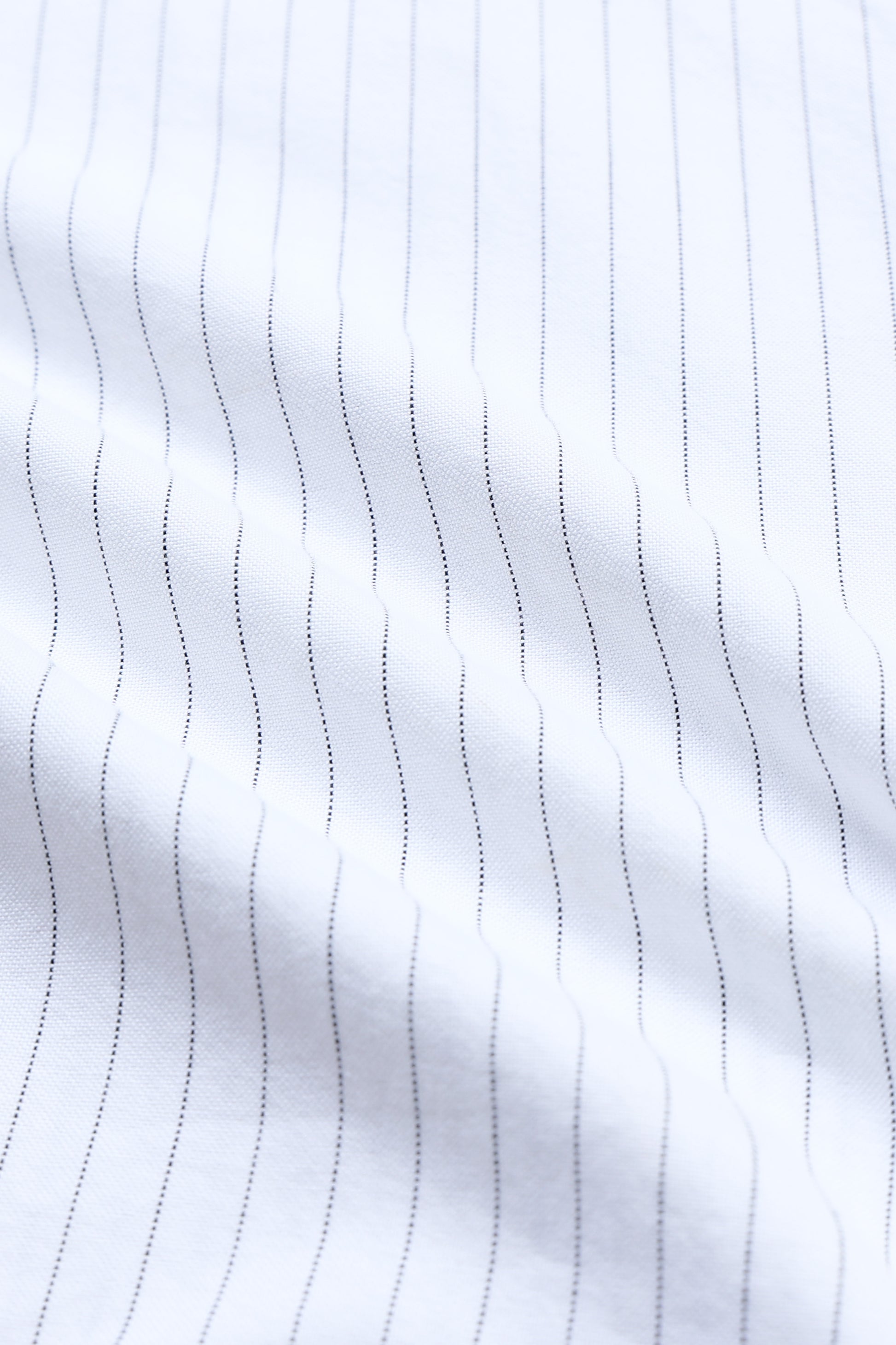 Slim Striped Cotton Oxford Shirt Off White
