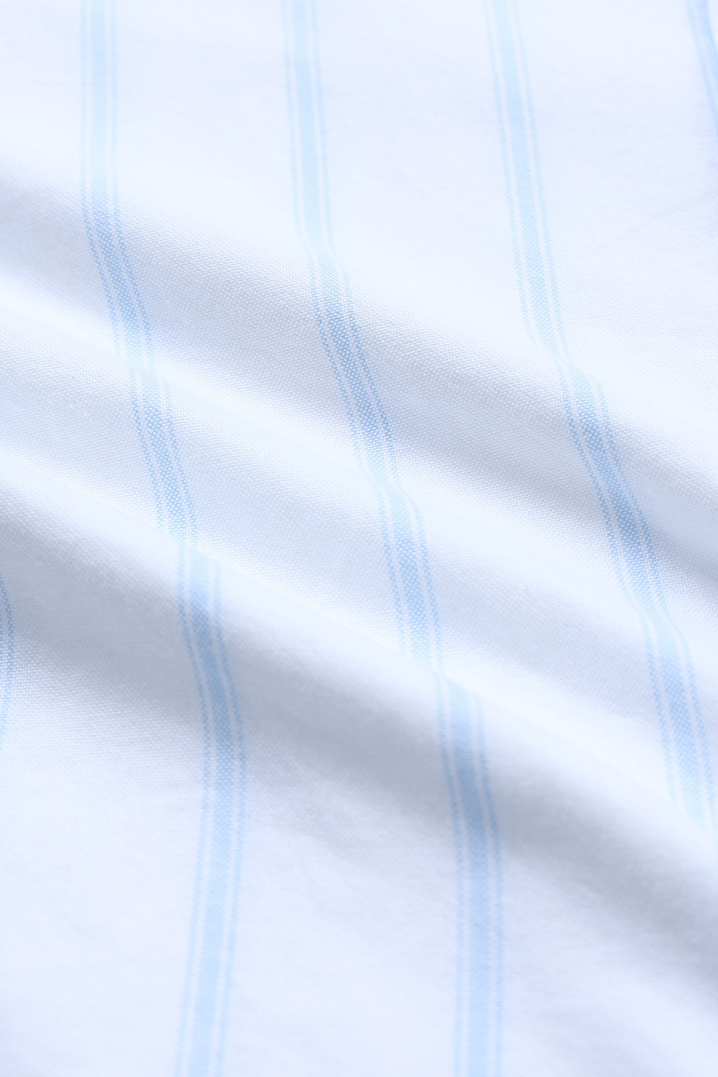 Classic Striped Oxford Cotton Shirt White Sky Blue