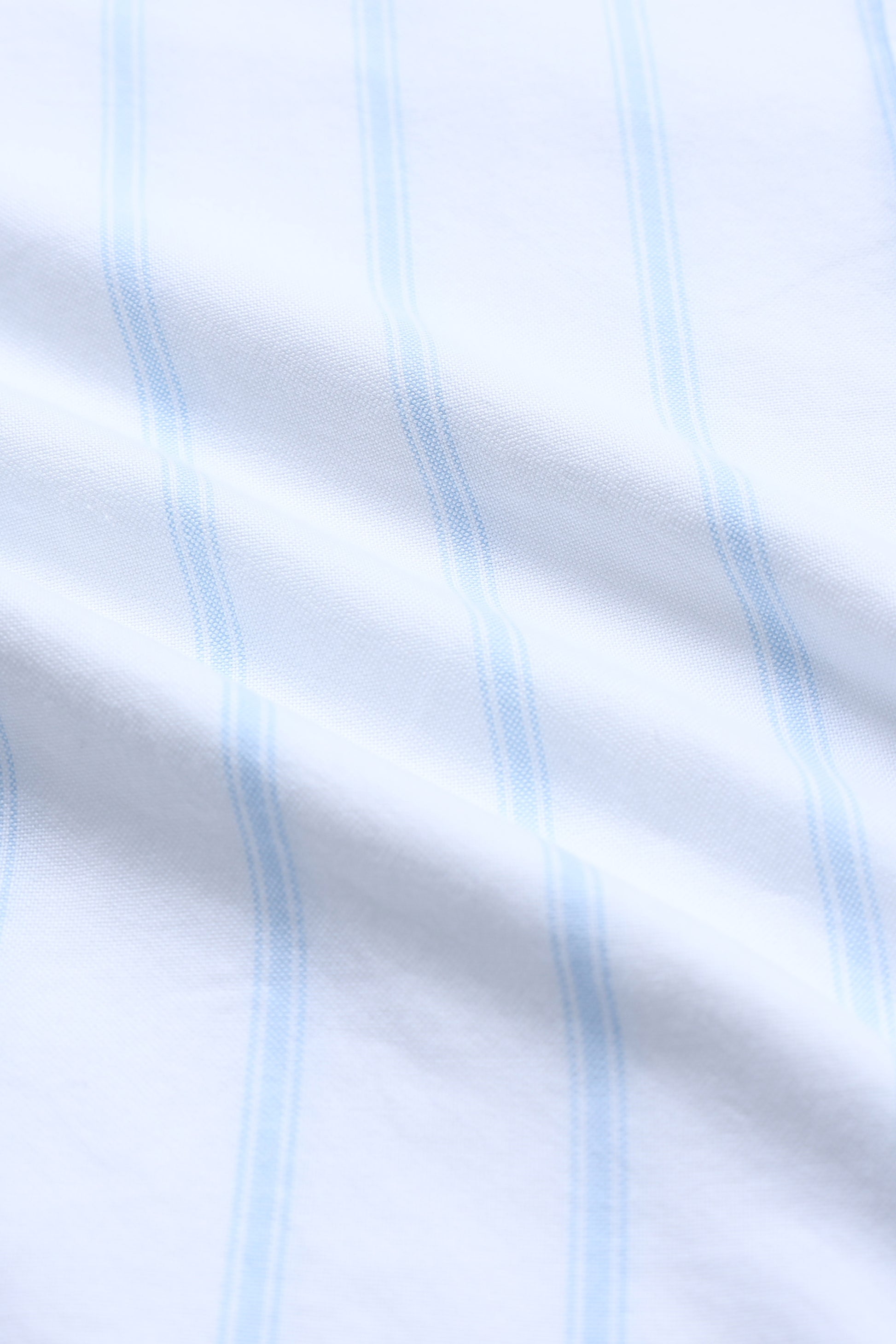 Classic Striped Oxford Cotton Shirt White Sky Blue