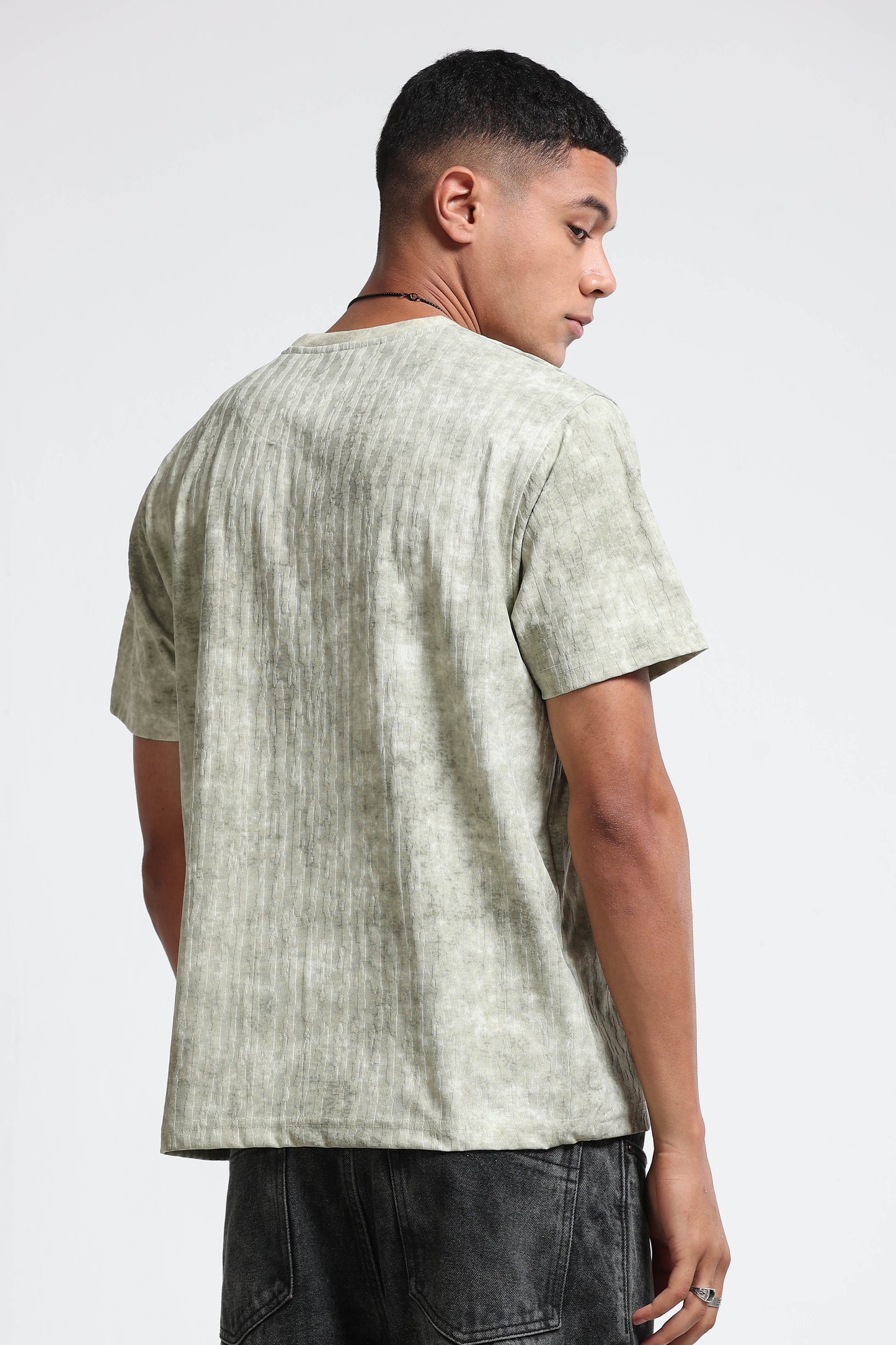 Casual Relaxed Fit Lt Green T-Shirt