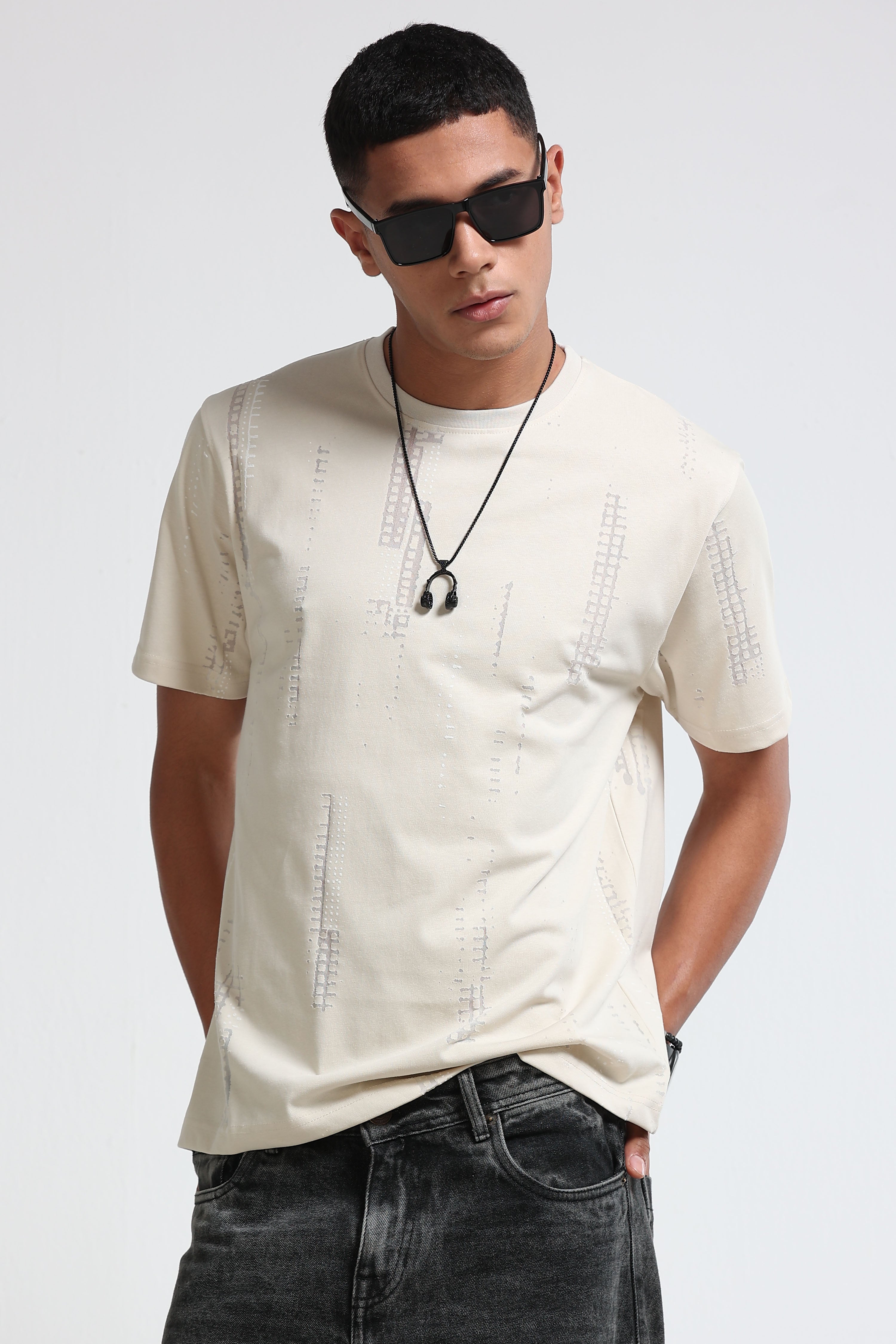 Everyday Round Neck Cream T-Shirt