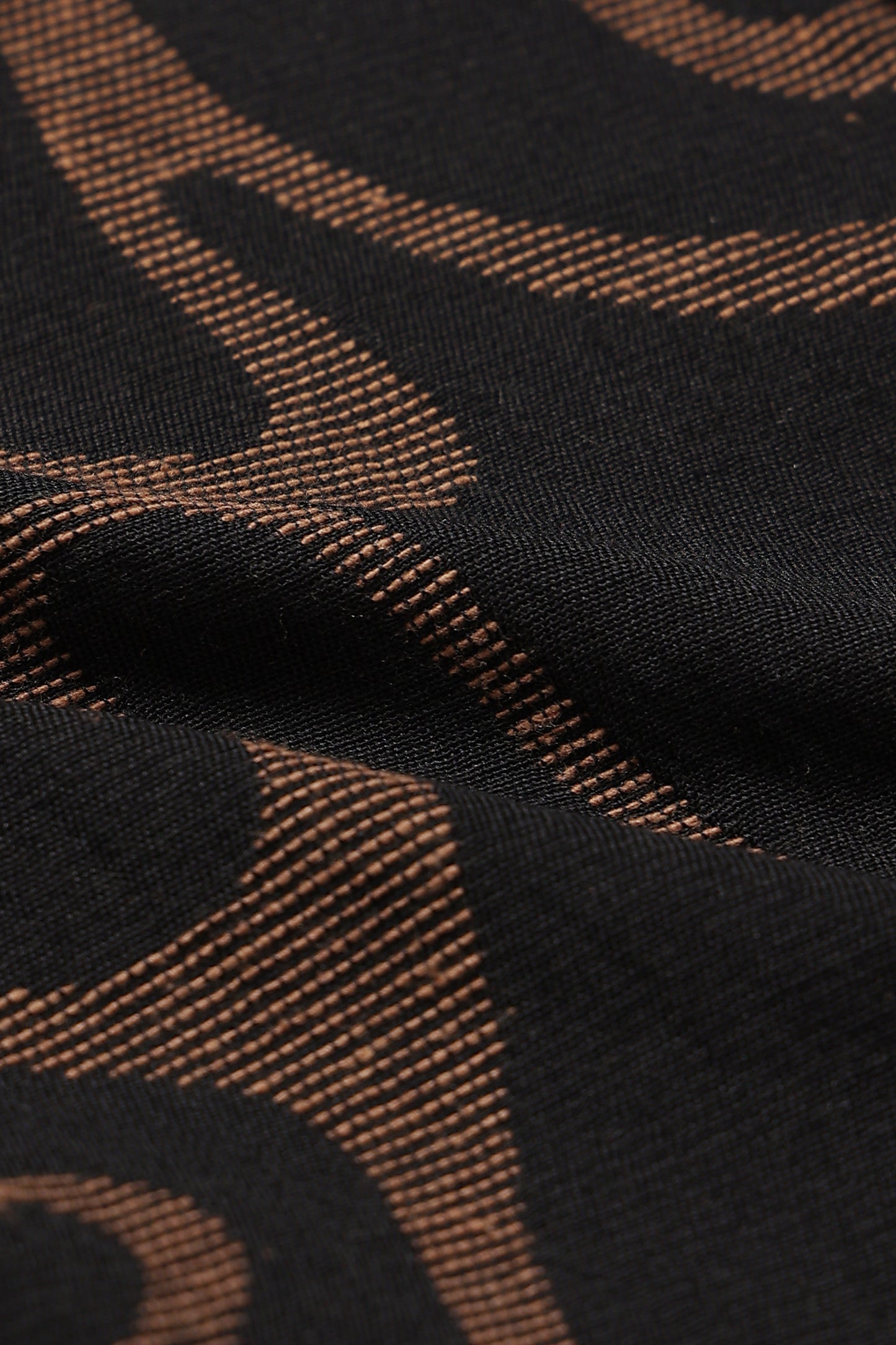 Beige Black Jacquard Boxy Fit Shirt