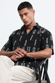 Black Jacquard Boxy Fit Shirt