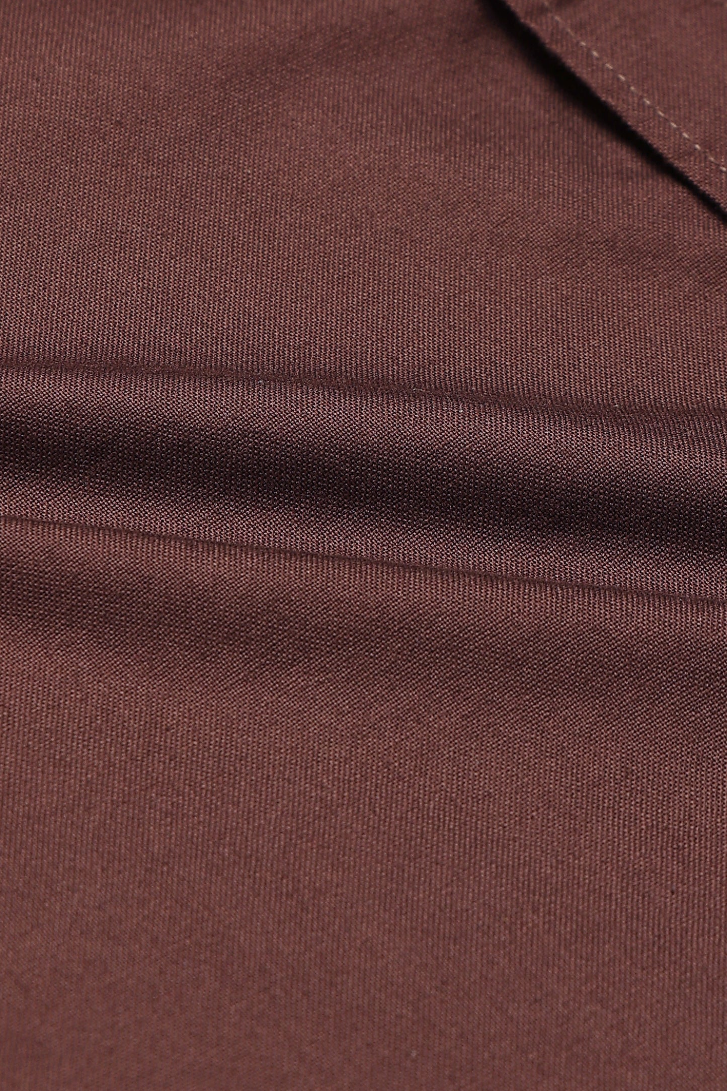 Cotton Oxford Solid Shirt Brown