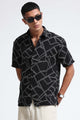 Off-White Black Jacquard Boxy Fit Shirt
