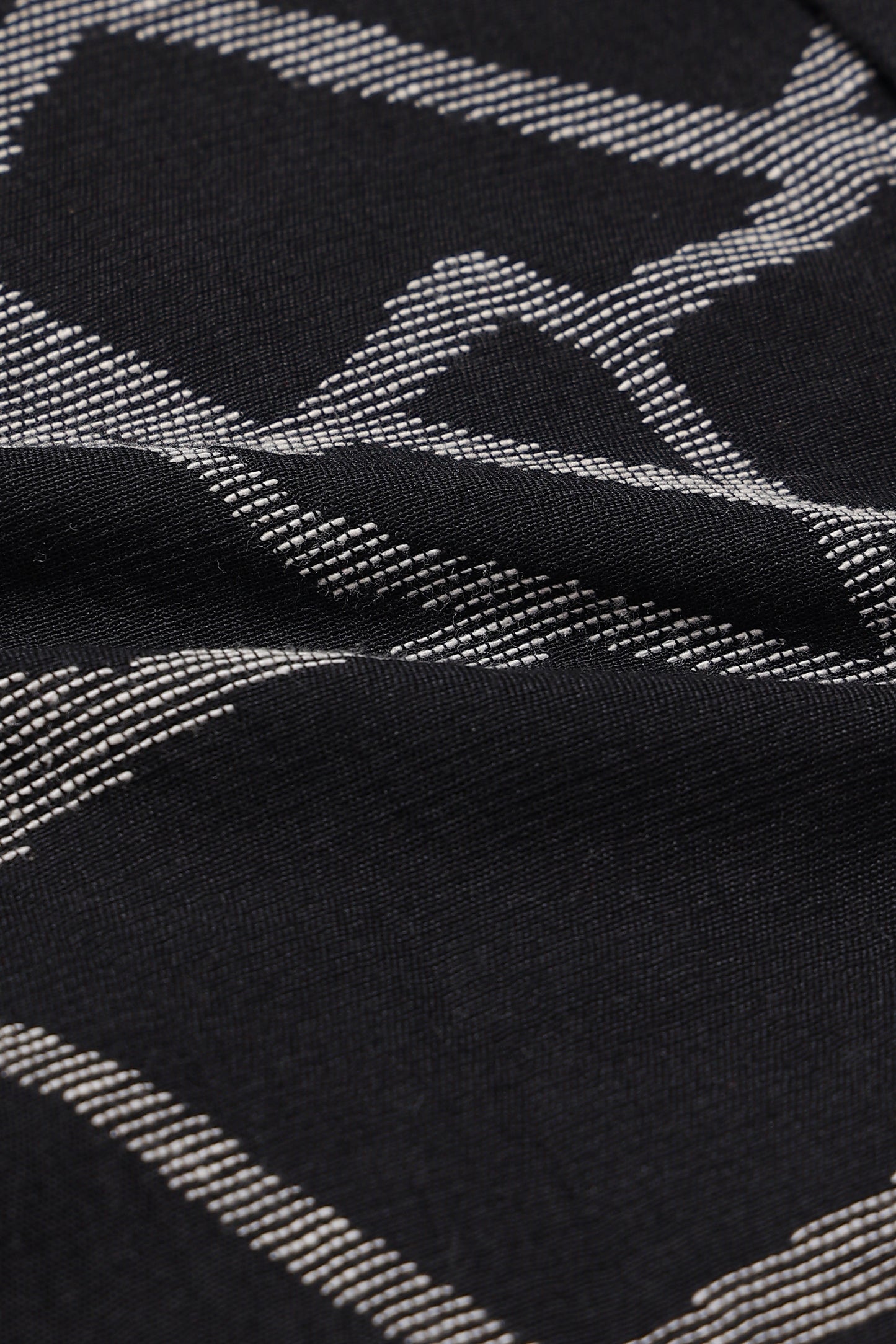 Off-White Black Jacquard Boxy Fit Shirt