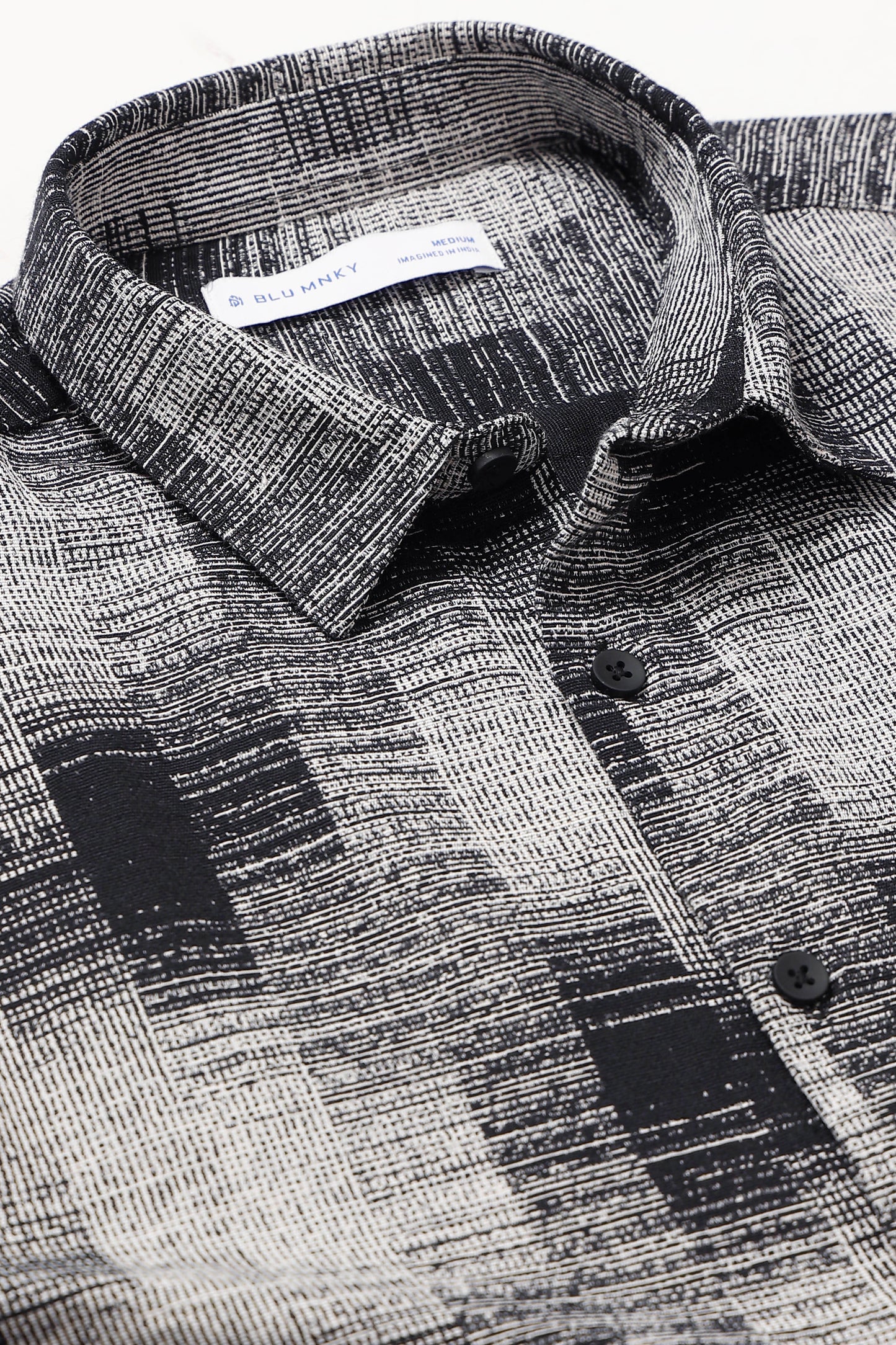 White Jacquard Boxy Fit Shirt