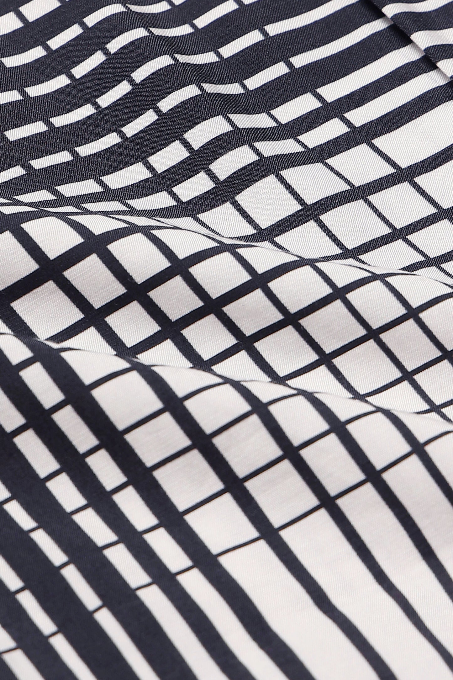 Oversized Panel Print Shirt Black White