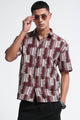 Maroon Jacquard Boxy Fit Shirt