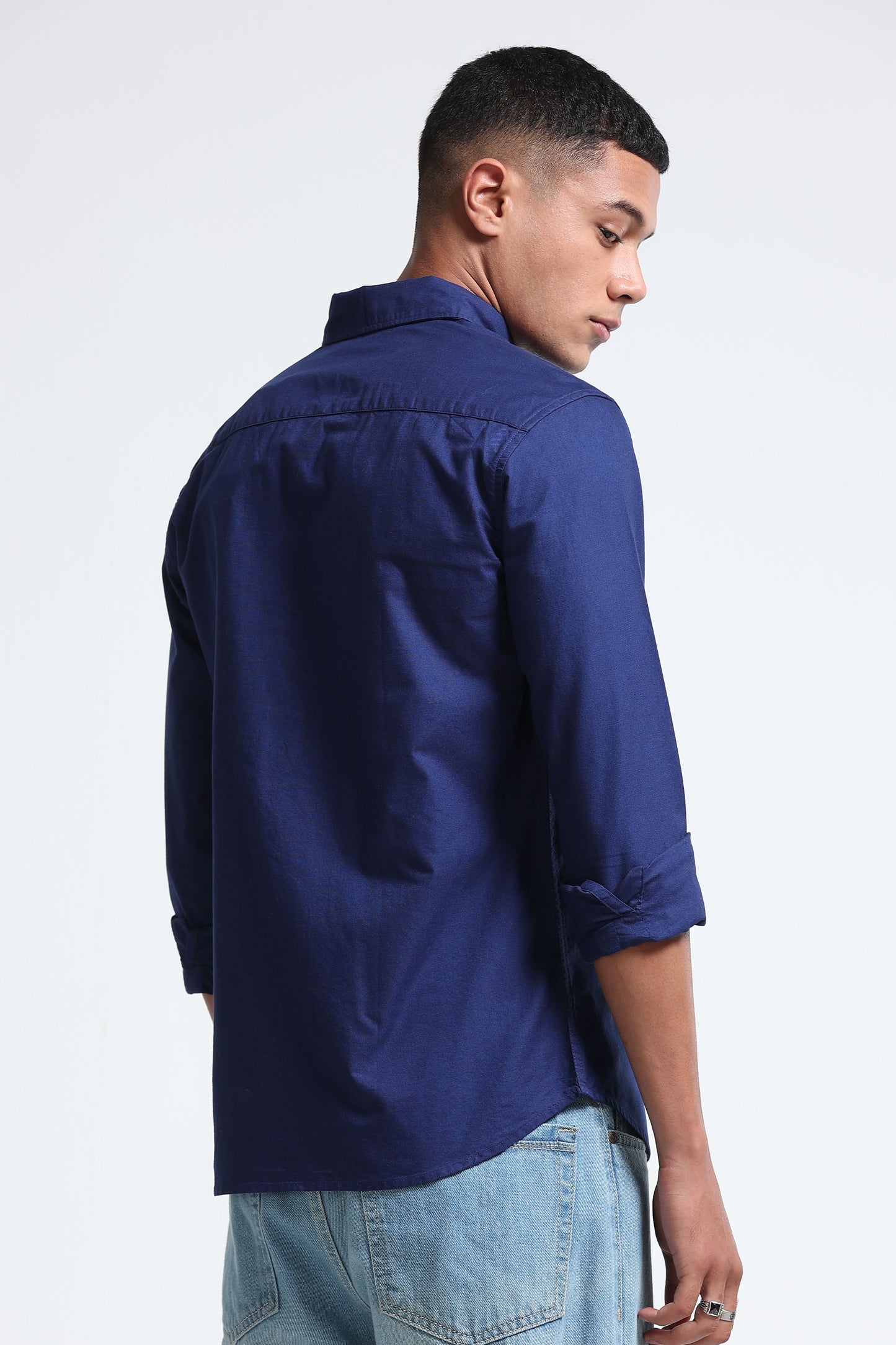 Cotton Oxford Solid Shirt Royal Blue