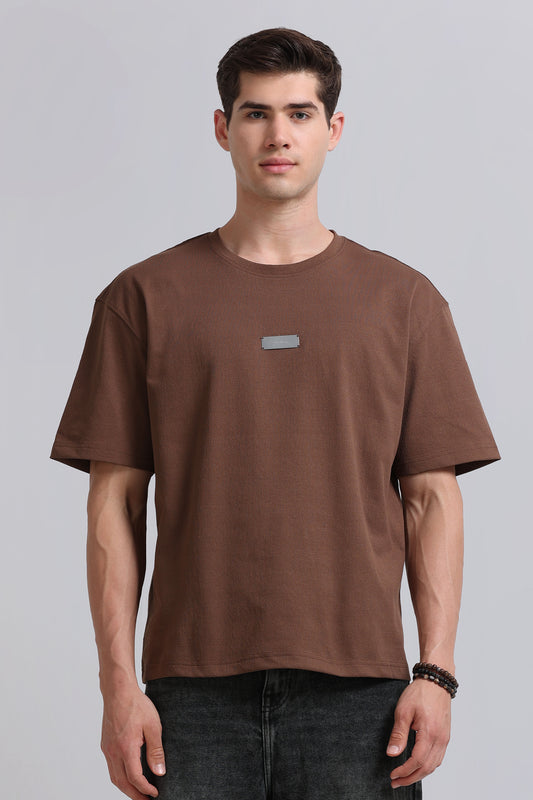 Essential Oversized Crew Neck T-Shirt Brown