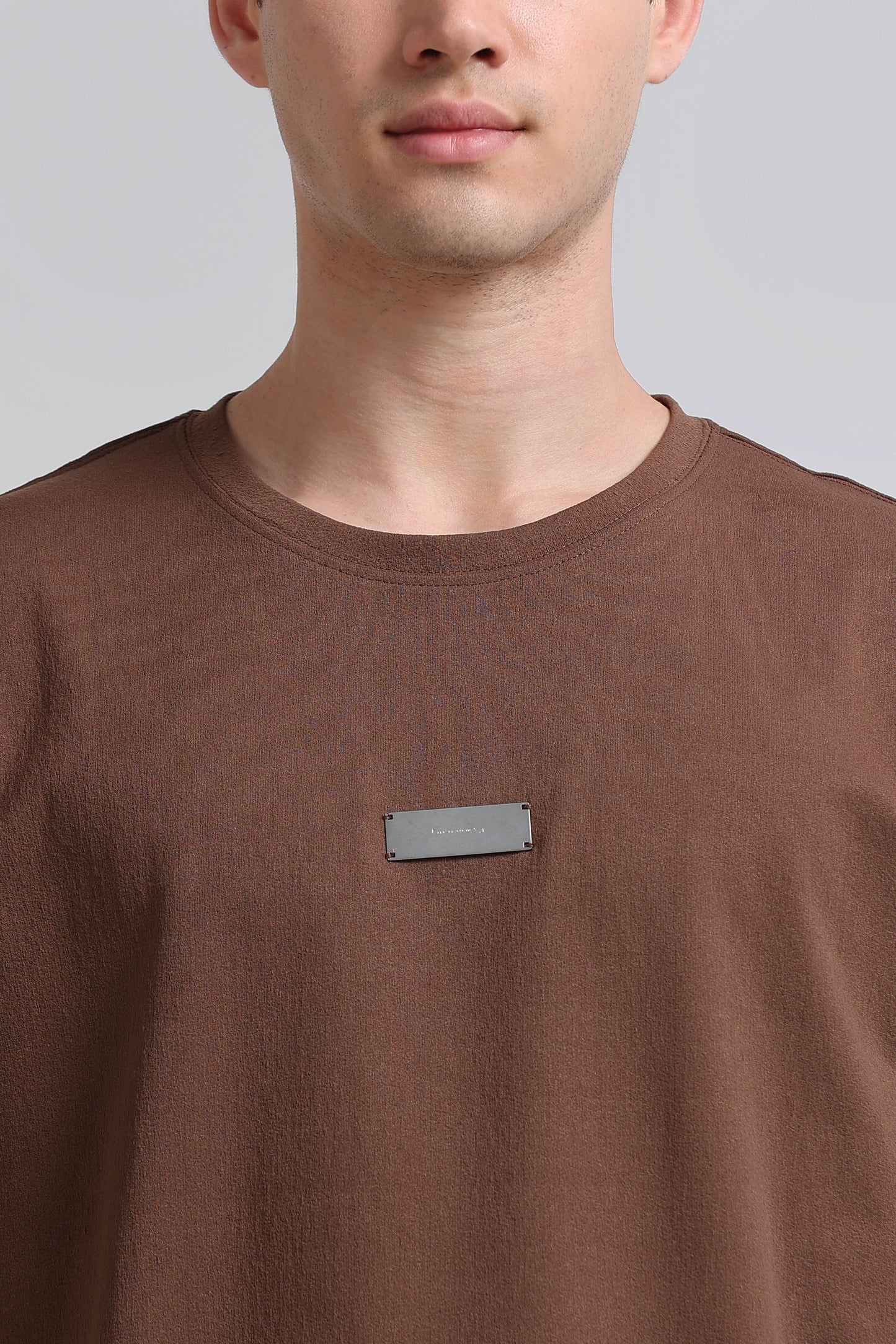 Essential Oversized Crew Neck T-Shirt Brown