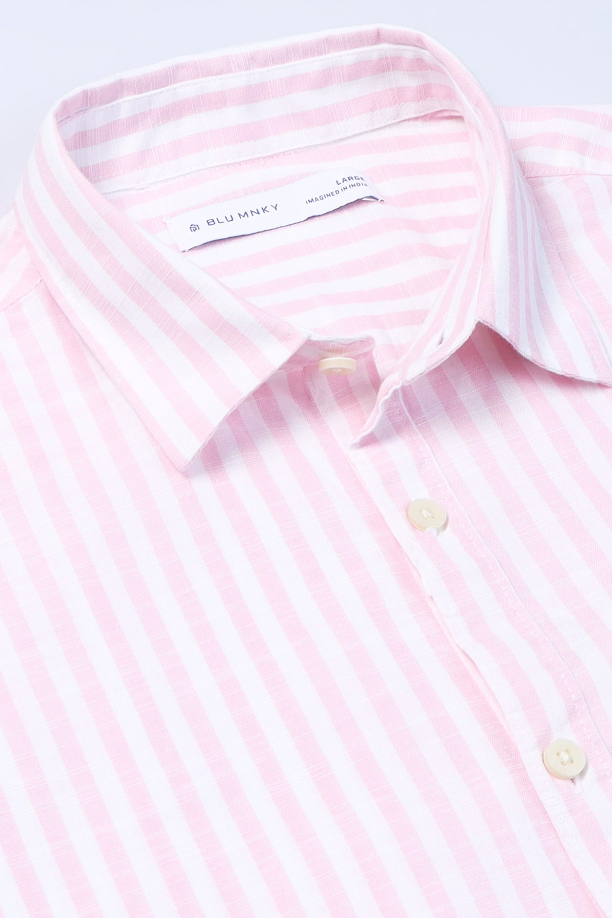 Pink White Pinstripe Shirt - Slim Fit