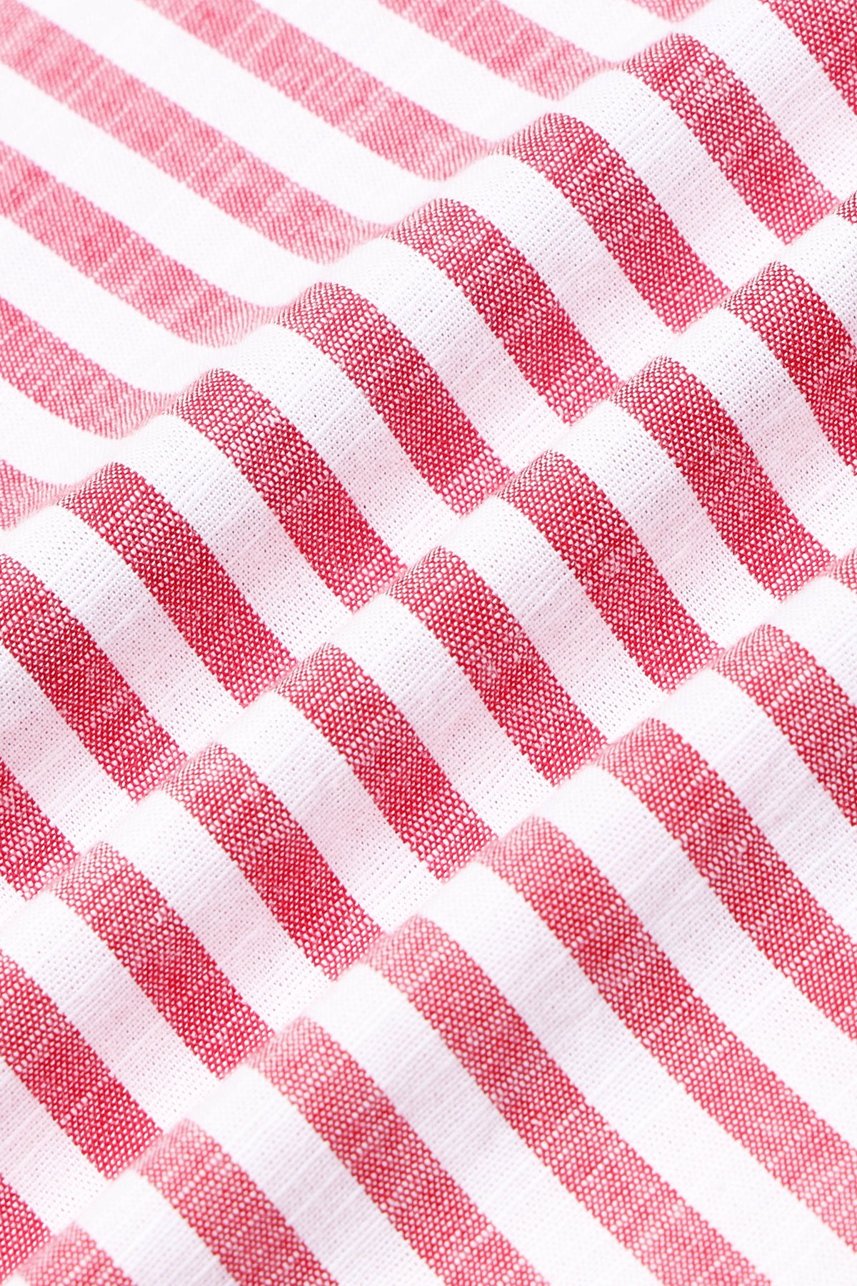 Red White Pinstripe Shirt - Slim Fit