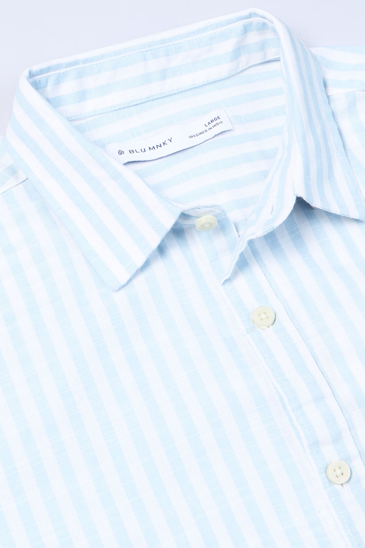 Sky Blue Pinstripe Shirt - Slim Fit