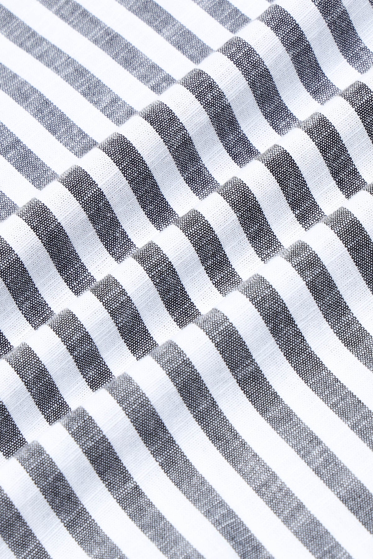 Black White Pinstripe Shirt - Slim Fit