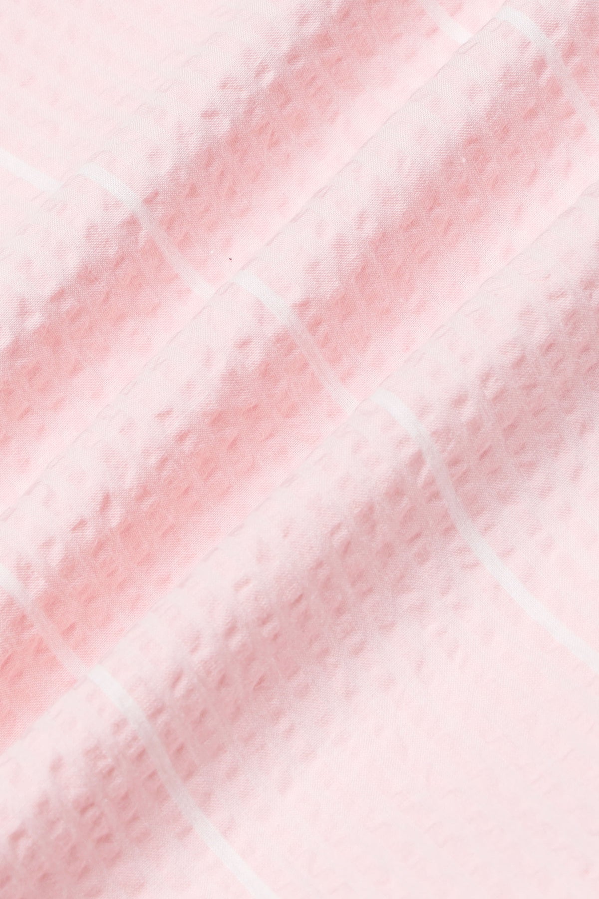 Men's Seersucker Striped Shirt Pink