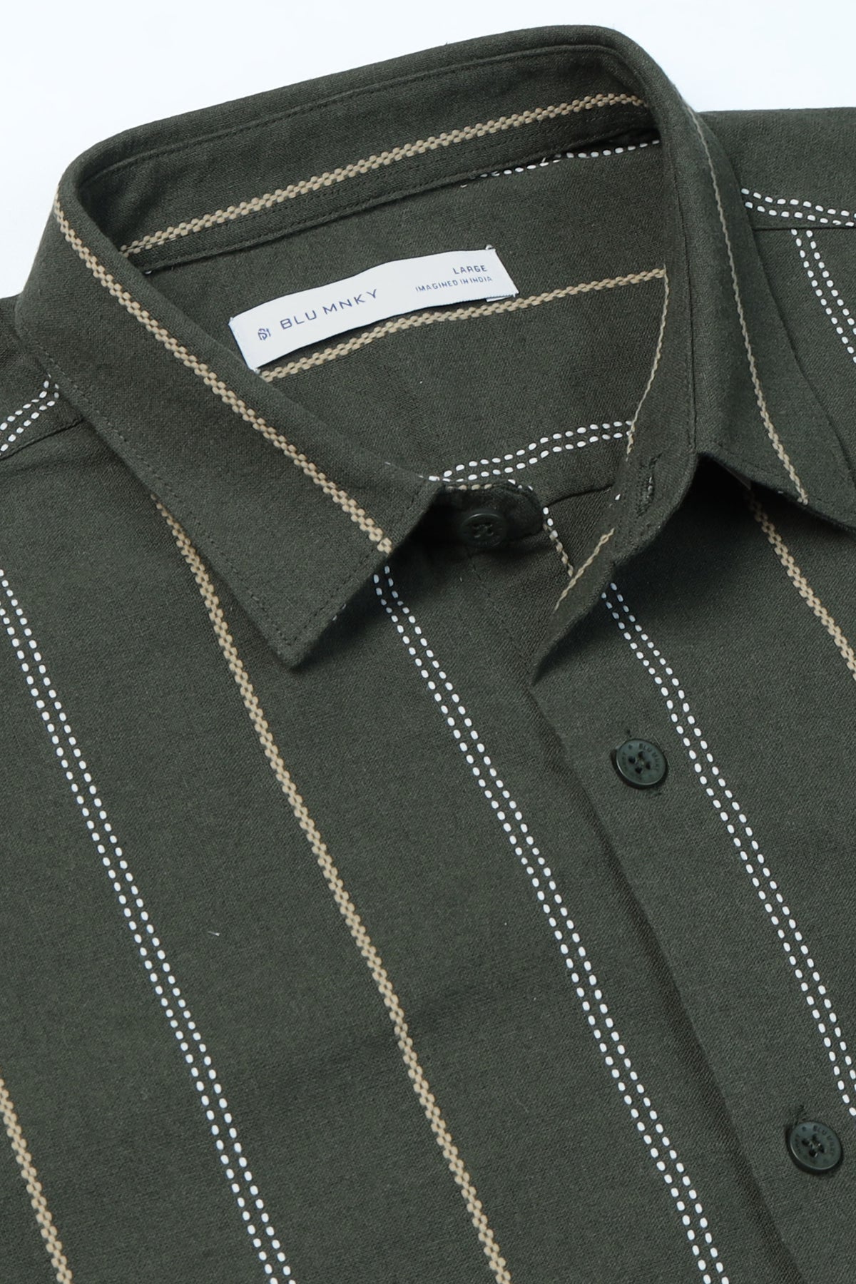 Green Bold Striped Shirt - Slim Fit