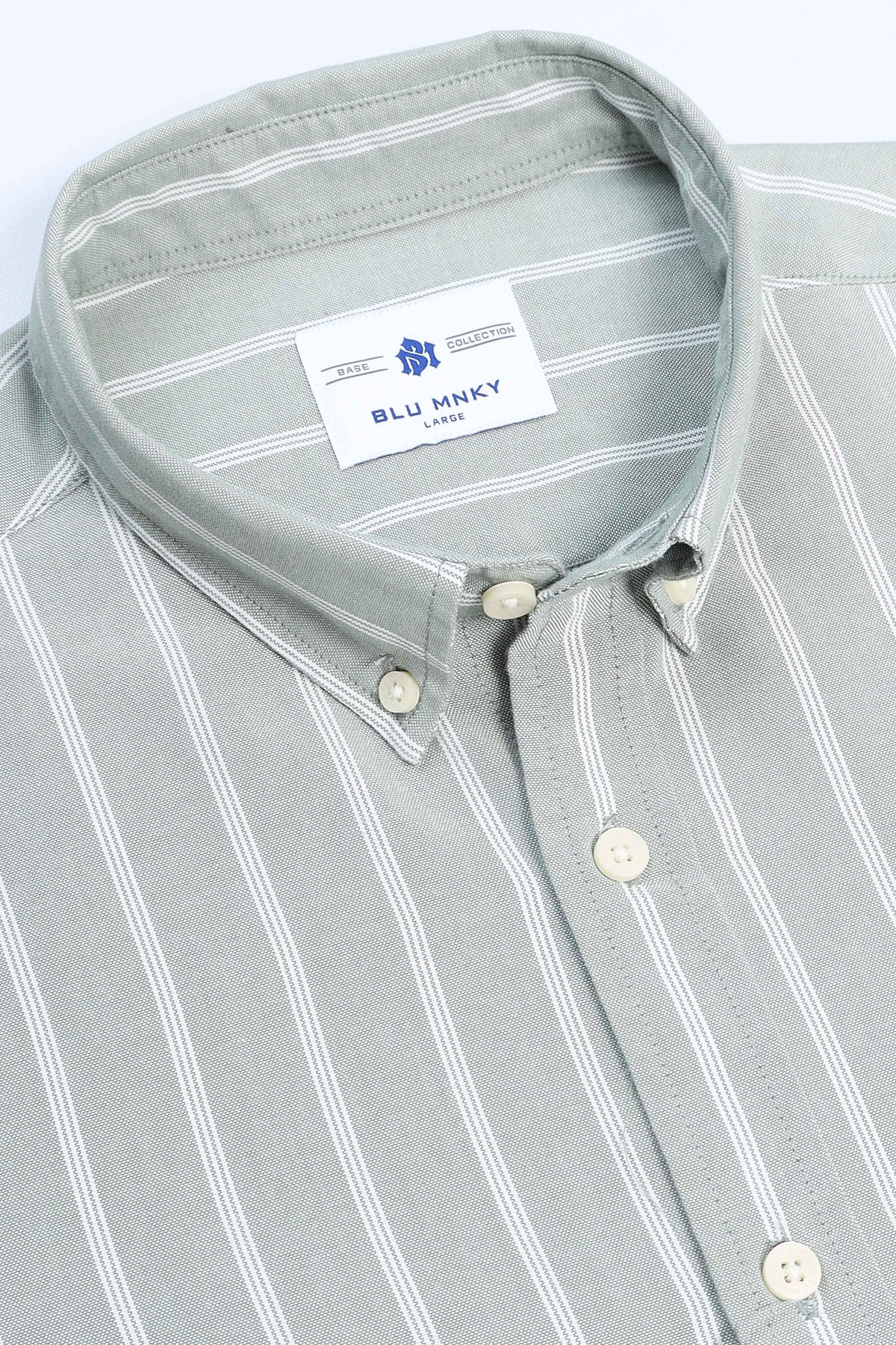 Green Striped Shirt - Slim Fit