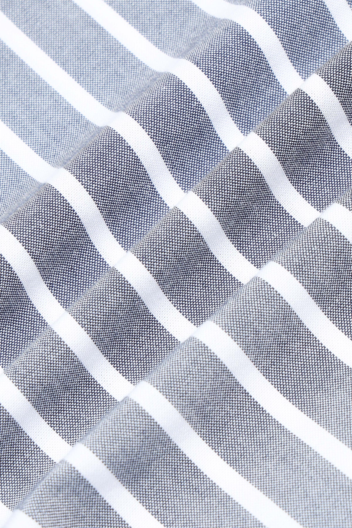 White Black Striped Shirt - Slim Fit
