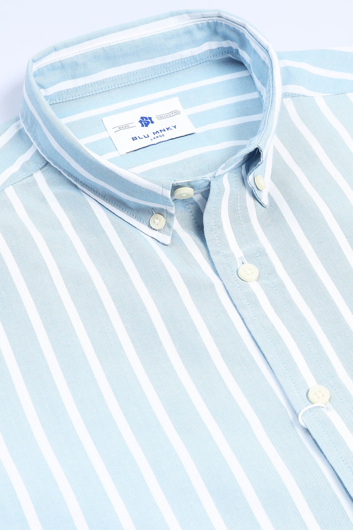 Blue White Striped Shirt - Slim Fit
