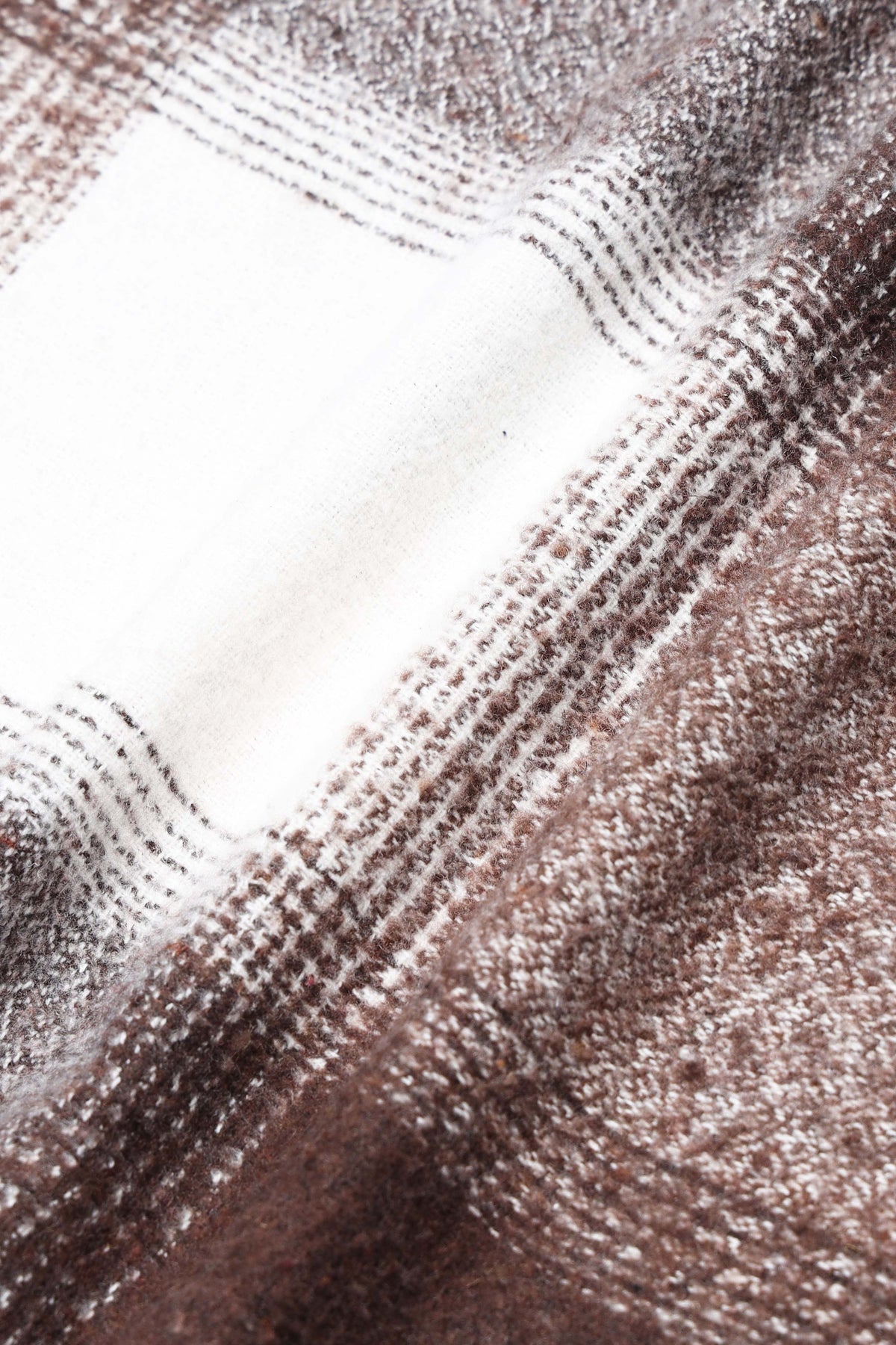 Brushing Checks Flannel Shirt Brown