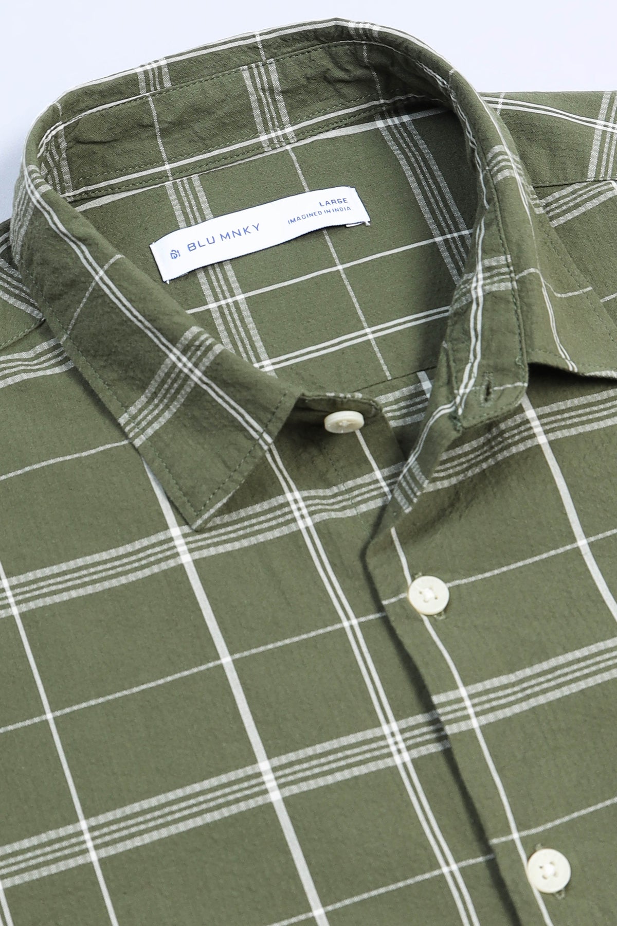 Dark Green Checked Shirt - Slim Fit