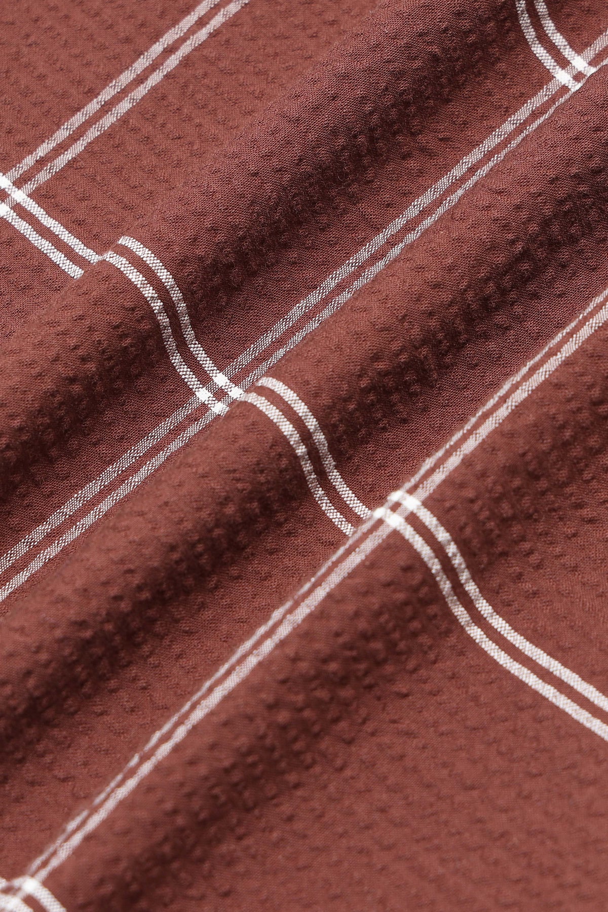 Dark Brown Checked Shirt - Slim Fit