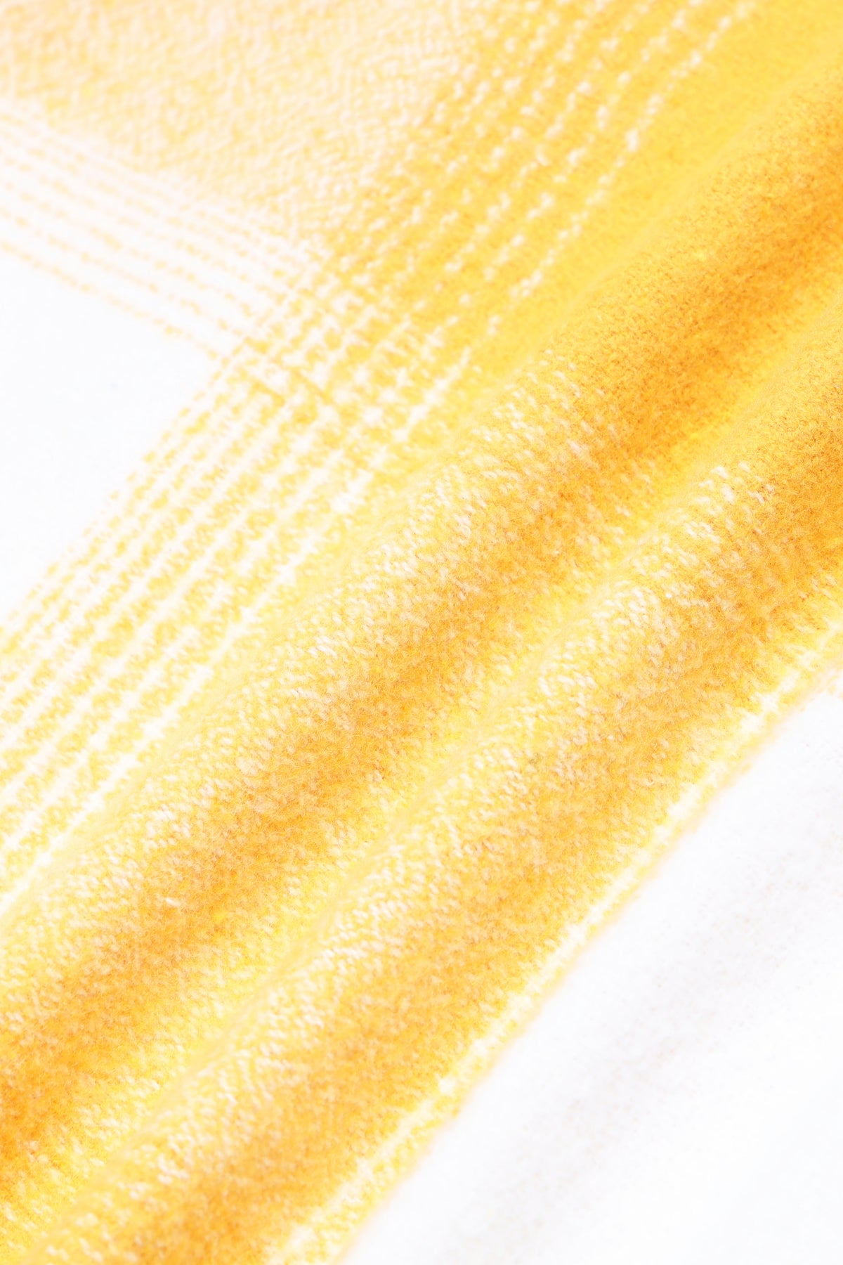 Brushing Checks Flannel Shirt Yellow White