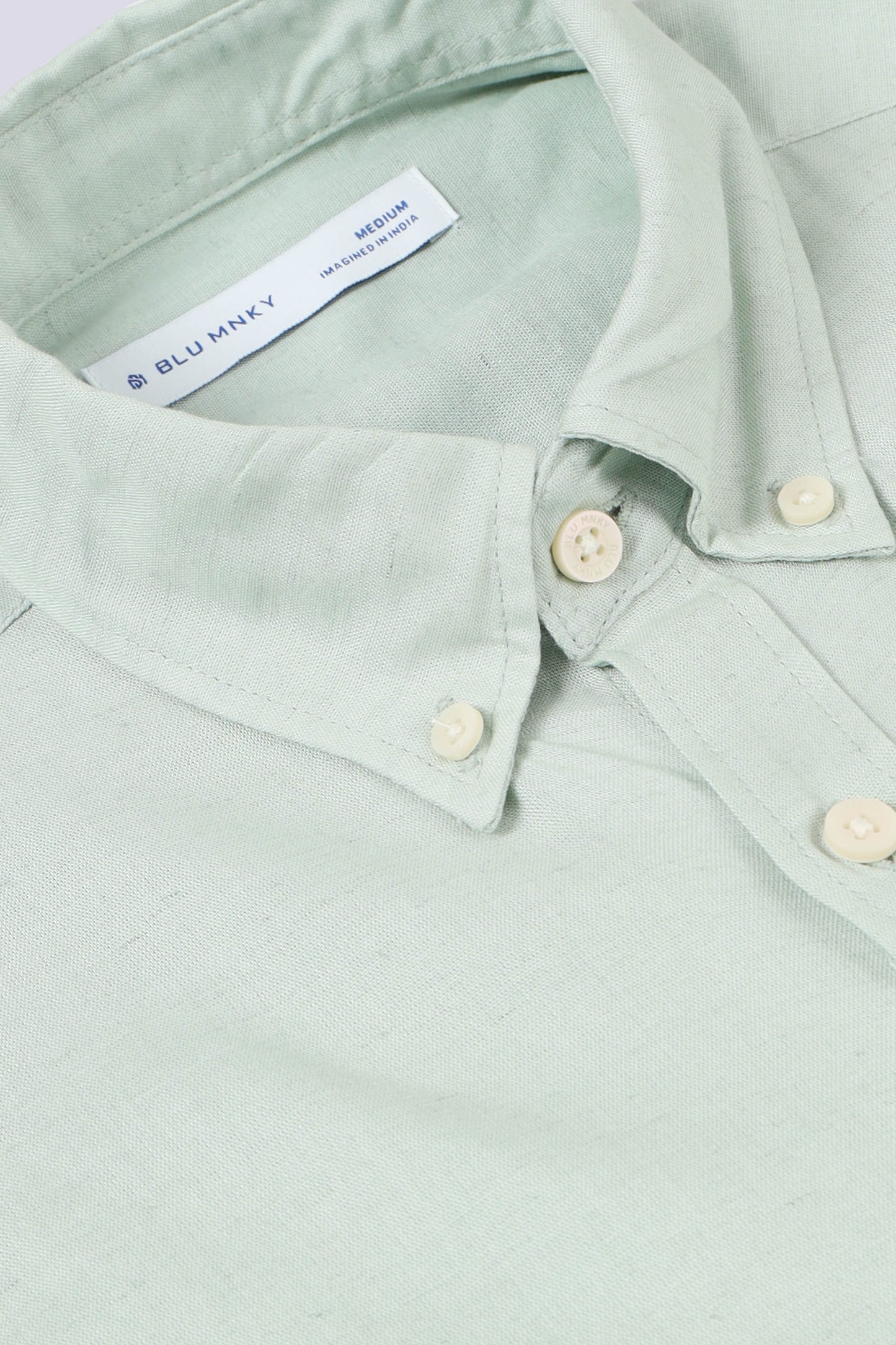 Viscose Linen Slim Fit Shirt Lt Green