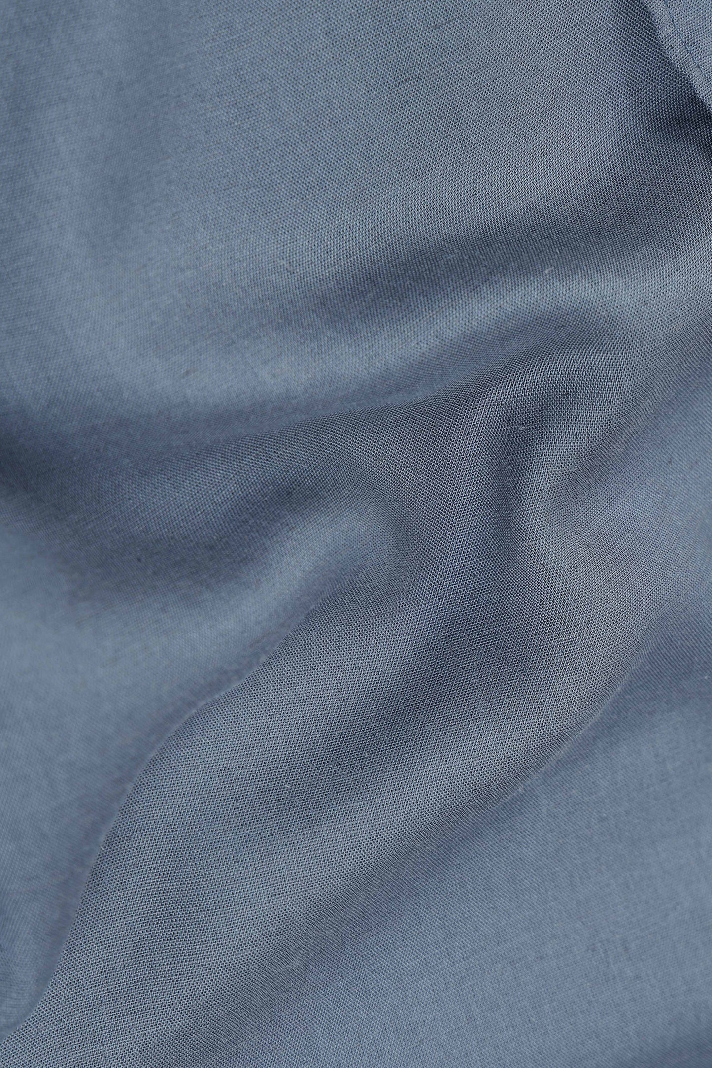 Viscose Linen Slim Fit Shirt Blue