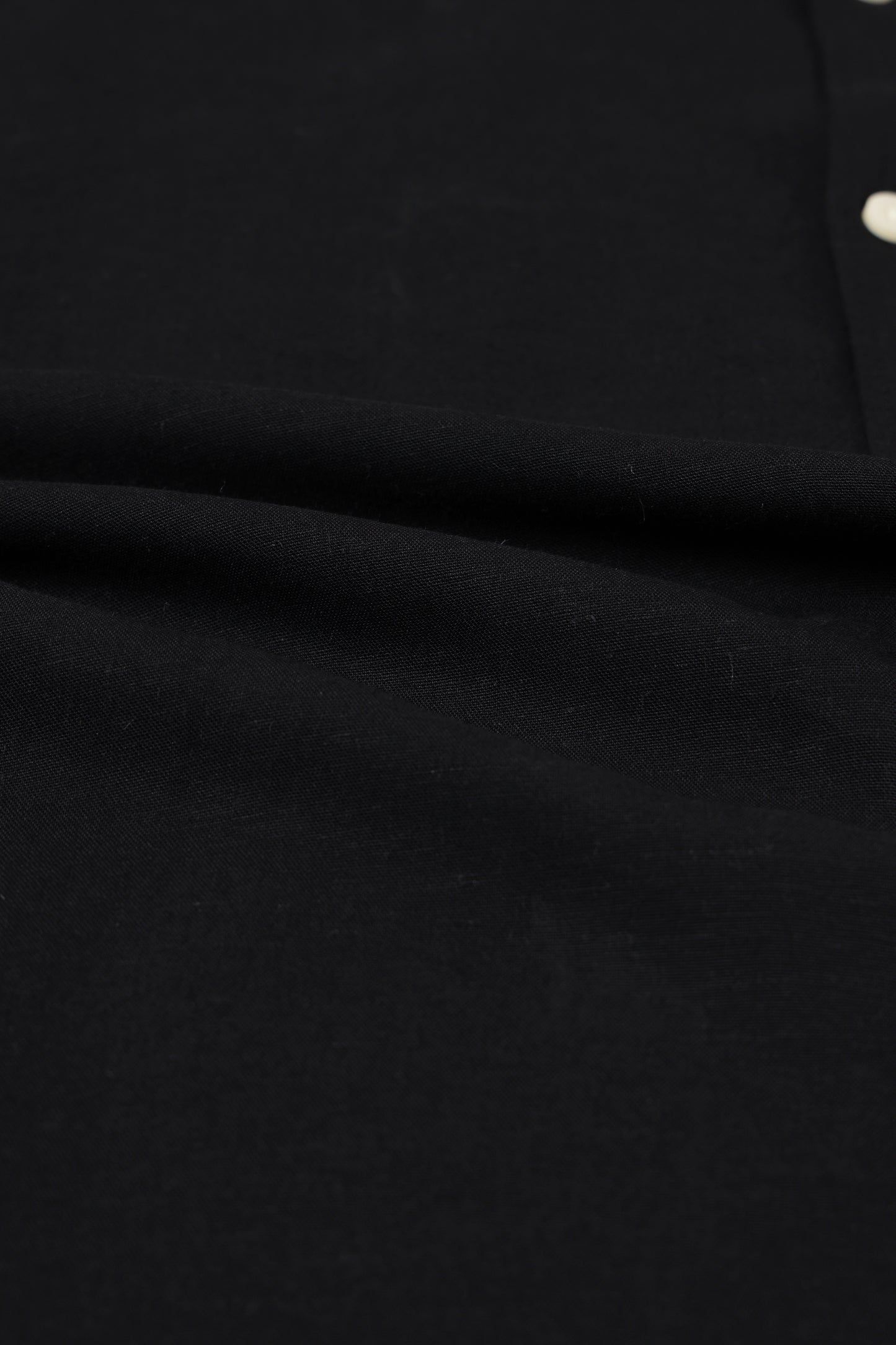 Viscose Linen Slim Fit Shirt Black