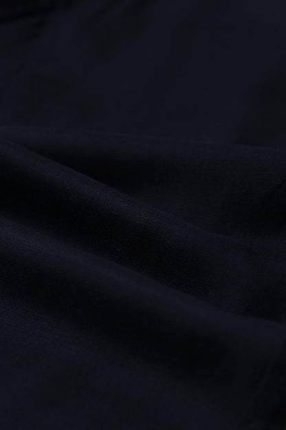 Viscose Linen Slim Fit Shirt Navy