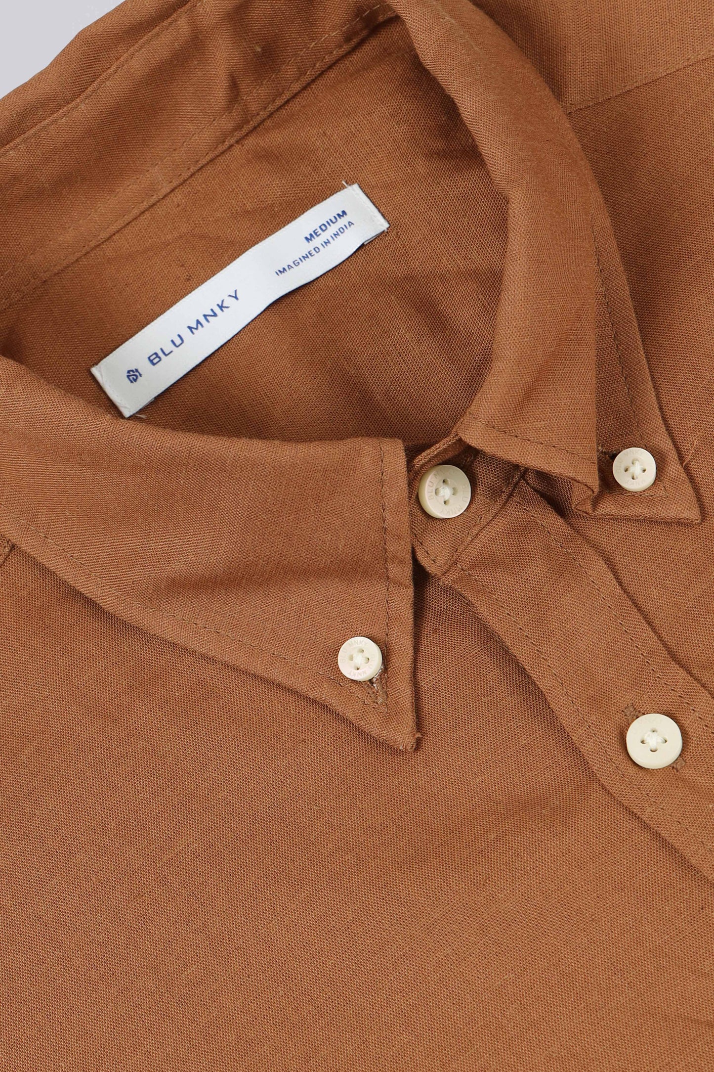 Viscose Linen Slim Fit Shirt Lt Brown