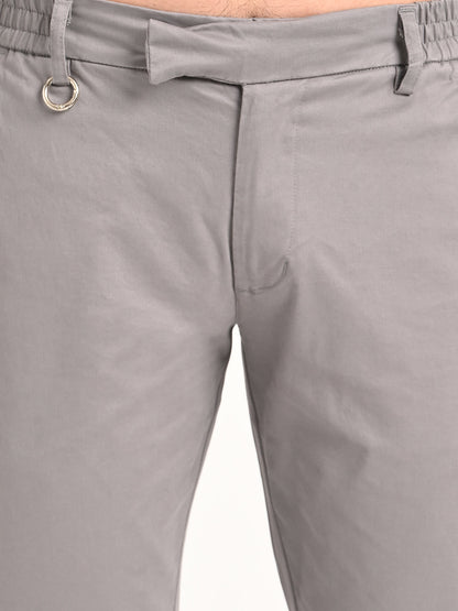 Stretch Trousers with Utility Pockets Grey