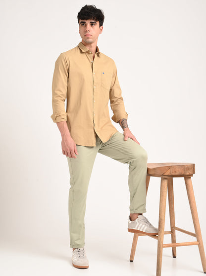 mens cream shirt