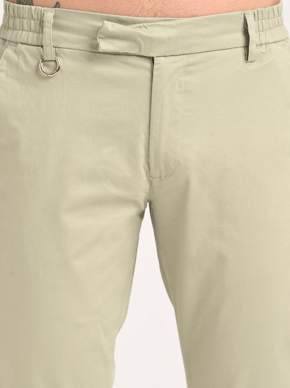 Stretch Trousers with Utility Pockets Lt green