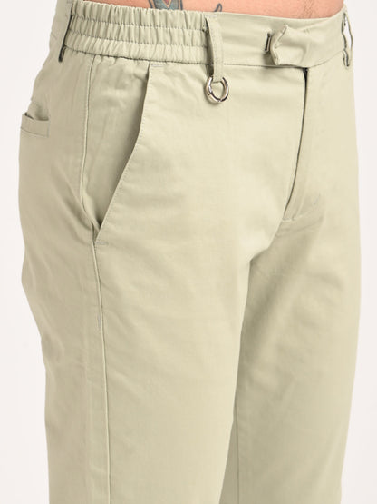 Stretch Trousers with Utility Pockets Lt green