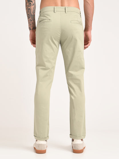 Stretch Trousers with Utility Pockets Lt green