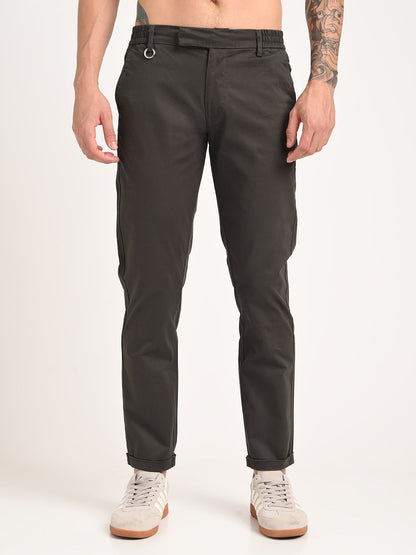 Stretch Trousers with Utility Pockets Khaki