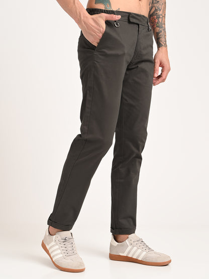 Stretch Trousers with Utility Pockets Khaki