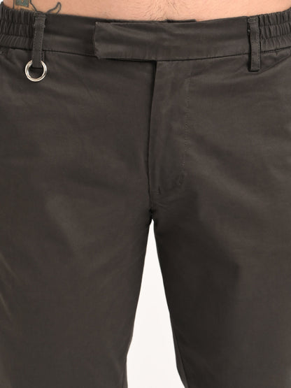 Stretch Trousers with Utility Pockets Khaki
