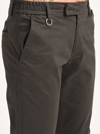 Stretch Trousers with Utility Pockets Khaki