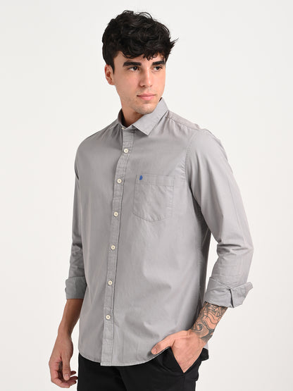 Grey Cotton Shirt for Men