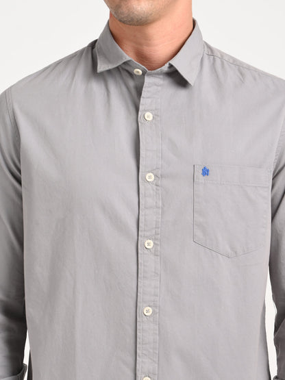 Grey Cotton Shirt for Men
